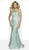 Blush by Alexia Designs - 11736 Sequined Halter Trumpet Dress In Green