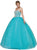 Dancing Queen - 1174 Bejeweled Sweetheart Quinceanera Gown in Blue