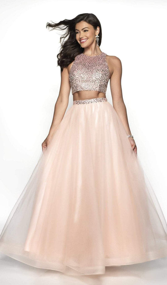 Blush by Alexia Designs - 11746 Two Piece Beaded Tulle Ballgown In Pink
