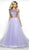 Blush by Alexia Designs - 11746 Two Piece Beaded Tulle Ballgown In Purple