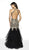 Blush by Alexia Designs - 11749 Metallic Lace Tulle Mermaid Dress In Black and Gold