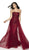 Blush by Alexia Designs - 11752 Beaded Trumpet Dress With Overskirt In Red