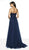 Blush by Alexia Designs - 11752 Beaded Trumpet Dress With Overskirt In Blue