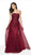 Blush by Alexia Designs - 11752 Beaded Trumpet Dress With Overskirt In Red