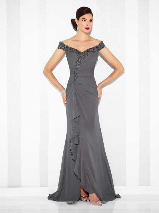 Cameron Blake - 117602 A-Line Gown in Gray