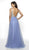 Blush by Alexia Designs - 11760 Beaded V-neck Tulle A-line Dress In Purple
