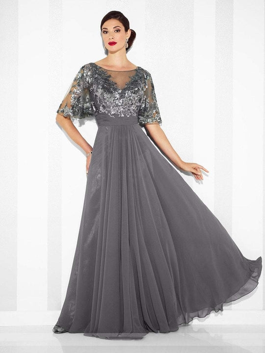 Cameron Blake - 117622 A-Line Gown in Gray
