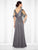 Cameron Blake - 117622 A-Line Gown in Gray