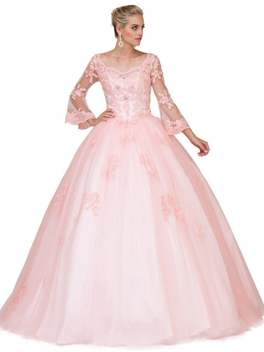 Dancing Queen - 1177 Lace Sweetheart Ballgown In Pink