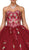 Dancing Queen - 1178 Strapless Floral Embellished Quinceanera Ballgown In Red