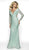 Blush by Alexia Designs - 11783 Fully Sequined Long Sleeve Dress In Green