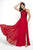 Blush by Alexia Designs - 11788 Bedazzled Halter Chiffon A-line Gown In Red