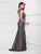 Montage by Mon Cheri - 117922 Fit And Flare Gown in Silver