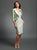 Daymor Couture - Lace Sweetheart Dress with Blazer 118 in Green and Silver