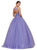 Dancing Queen - 1180 Embellished Sleeveless V-neck Quinceanera Ballgown In Purple