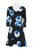 Taylor - 1180M Quarter Length Sleeved Floral Printed Crepe Dress In Black and Floral