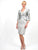 Daymor Couture - Lace Sweetheart Dress with Blazer 118 in White and Silver