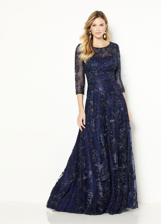 Cameron Blake - 118682 Quarter-Length Sleeve A-line Gown