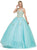 Dancing Queen - 1187 Floral Applique V-neck Quinceanera in Green