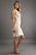 Sue Wong - Embroidered Bateau Neck Sheath Dress S9102 in Neutral