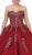 Dancing Queen - 1189 Embellished Strapless Sweetheart Quinceanera Ballgown In Red