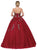 Dancing Queen - 1189 Embellished Strapless Sweetheart Quinceanera Ballgown In Red