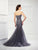 Montage, Ivonne D by Mon Cheri - 118964W Beaded Lace Sweetheart Dress In Gray