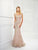 Montage by Mon Cheri - 118966 Floral Embroidered Lace and Tulle Gown In Neutral and Multi-Color