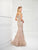 Montage by Mon Cheri - Floral Embroidered Lace and Tulle Gown 118966 - 1 pc Champ/Multi In Size 14 Available