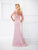 Montage, Ivonne D by Mon Cheri - 118967W Metallic Lace Trumpet Dress In Pink