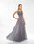 Mon Cheri - Montage by Mon Cheri - Lace Chiffon A-line Dress 118976W In Gray