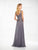 Montage, Ivonne D by Mon Cheri - 118976W Lace Chiffon A-line Dress In Gray