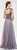 Montage by Mon Cheri - 118978 Queen Anne Chiffon A-line Gown In Blue and Gray