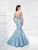 Montage, Ivonne D by Mon Cheri - 118988W Beaded Mikado Mermaid Gown In Blue