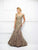 Montage, Ivonne D by Mon Cheri - 118D01W Metallic Lace Chiffon Dress In Gold