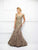 Ivonne D for Mon Cheri - 118D01 Ruffled Fitted Trumpet Evening D4r In Brown