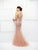 Montage, Ivonne D by Mon Cheri - 118D11W Beaded Tulle Trumpet Dress In Pink