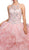 Bejeweled Illusion Halter Ruffled Quinceanera Ballgown - ADASA