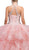 Bejeweled Illusion Halter Ruffled Quinceanera Ballgown - ADASA