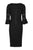 Taylor - 1195MJ Bell Sleeves Solid Sheath Dress in Black