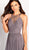 Cameron Blake by Mon Cheri - 119642 Beaded Halter A-line Dress In Gray
