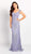 Cameron Blake by Mon Cheri - 119643 Ribbon Applique Allover Lace Dress In Gray