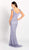 Cameron Blake by Mon Cheri - 119643 Ribbon Applique Allover Lace Dress In Gray