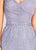 Cameron Blake by Mon Cheri - 119643 Ribbon Applique Allover Lace Dress In Gray