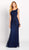 Cameron Blake by Mon Cheri - 119644 Allover Lace Trumpet Dress In Blue