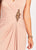 Cameron Blake by Mon Cheri - 119646W V Neck Stretch Satin Sheath Dress In Nude and Orange