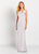 Cameron Blake by Mon Cheri - 119649 Sunburst Beadwork Evening Gown  In Gray