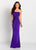Cameron Blake by Mon Cheri - 119650 Strapless Ruched Evening Gown In Purple