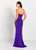 Cameron Blake by Mon Cheri - 119650 Strapless Ruched Evening Gown In Purple