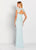 Cameron Blake by Mon Cheri - 119651 Ornate Cap Sleeve Queen Anne Gown In Blue